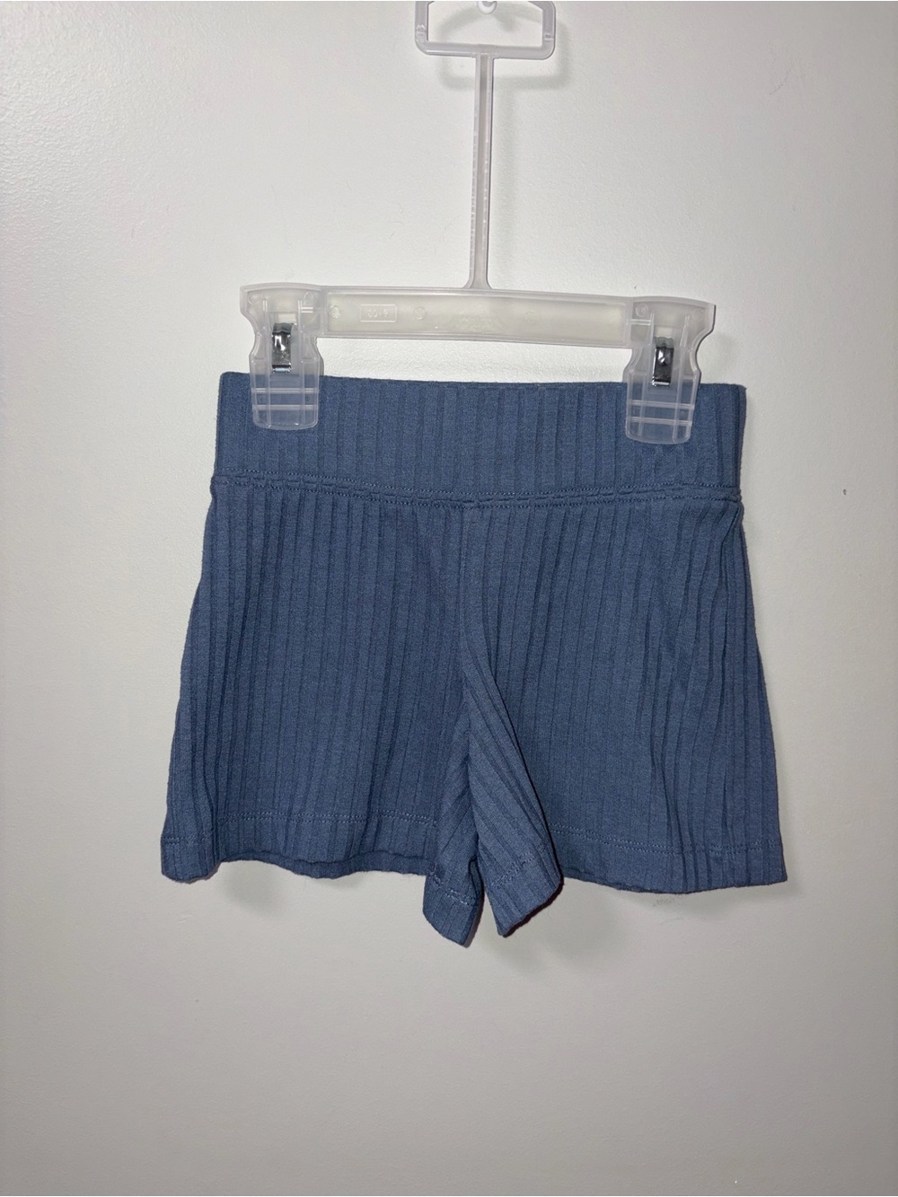 Wonder Nation Blue Ribbed Biker Shorts Girls XS 4/5